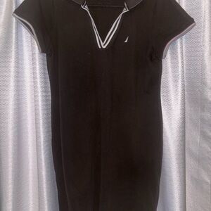 Nautica Black Mini Dress with White Trim